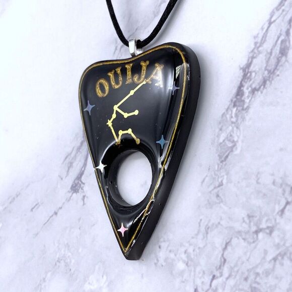 Aquarius Horoscope Constellation Ouija Planchette Necklace - Picture 10 of 11